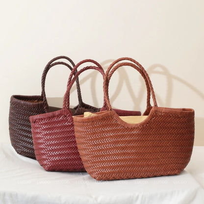 Genuine Leather Tote Bag For Women With Crossbody Strap - Smarsty