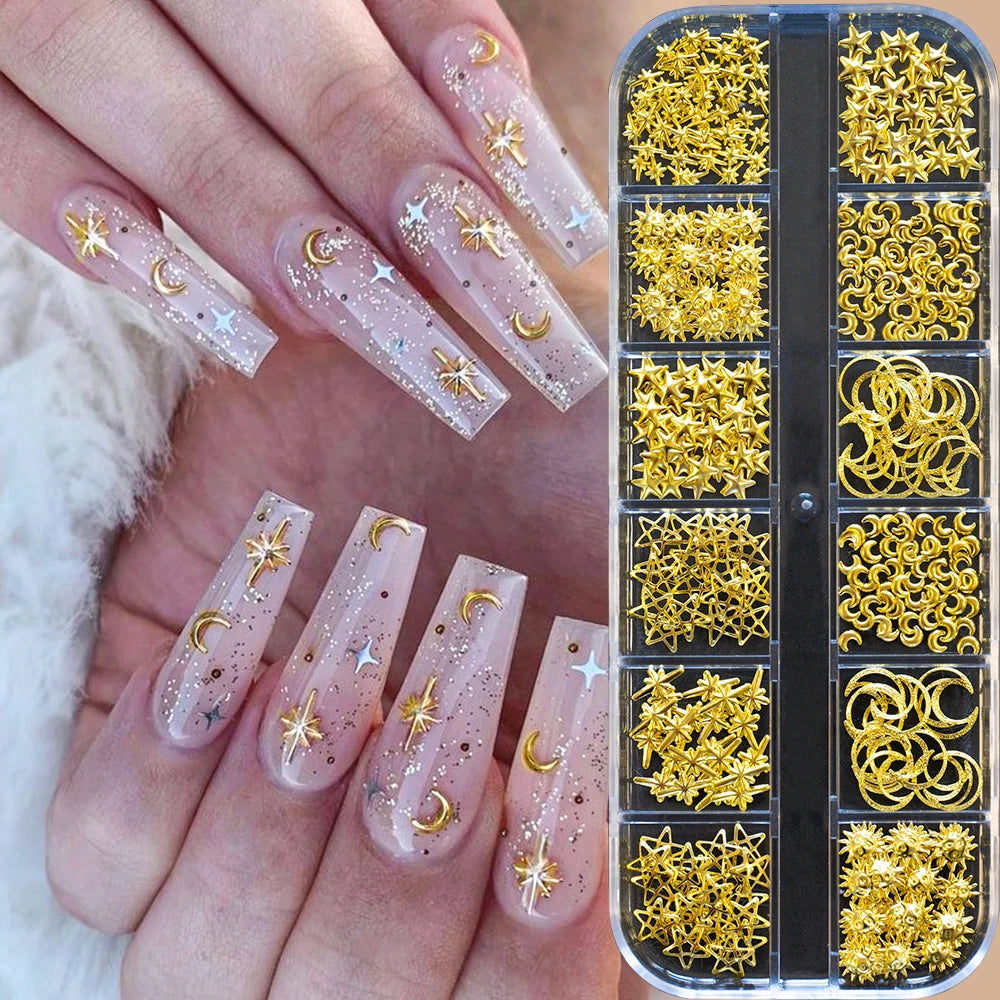 Gold Silver Caviar Bead Nail Charms for Stunning Manicures - Smarsty
