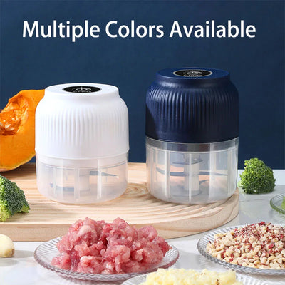 250ml Mini Wireless USB Rechargeable Electric Vegetable Chopper Garlic Crusher Food Chopper for Kitchen Gadgets for Garlic by Smarsty