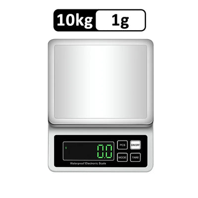 Rechargeable Kitchen Scale IP67 Fully Waterproof Home Kitchen Scale 0.1g/1g High Precision Electronic Balance 3kg/5kg/10kg/15kg by Smarsty