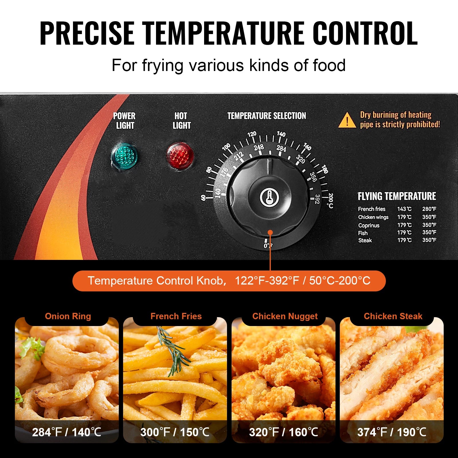 SucceBuy 12L Electric Deep Fryer w/Dual Removable Tanks Commercial Countertop  Fryer for Chicken French Fries Frying Chips