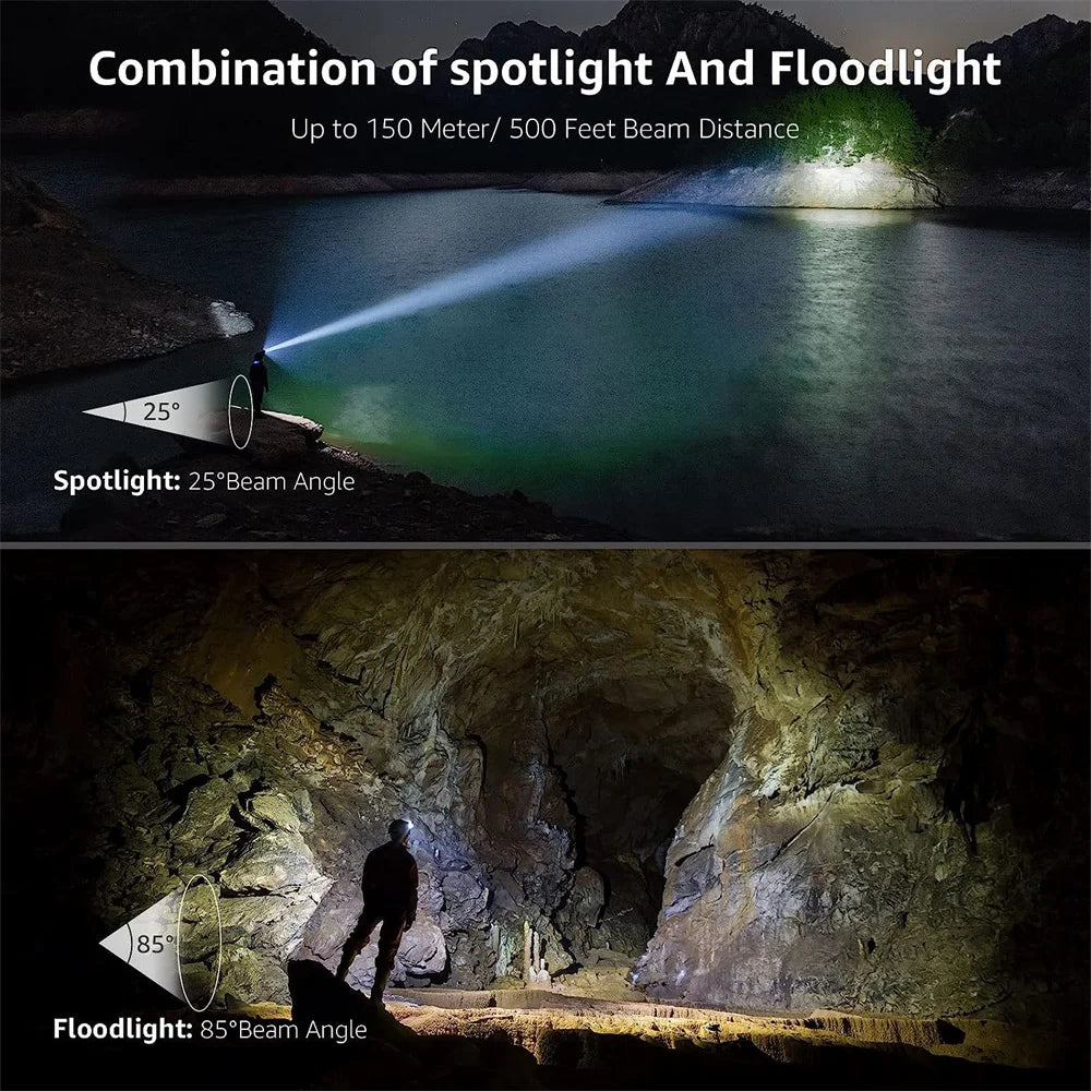 6 Modes Usb Rechargeable Headlamp IPX4 Waterproof Headlight Flashlights LED Head Lamp With Red Green Light For Outdoor Fishing by Smarsty