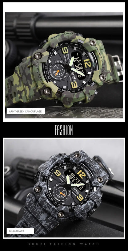 Skmei 1637 Waterproof Sport Wristwatch with Dual Movement - Smarsty
