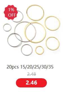 Stainless Steel Jump Rings Gold Color Nickel Free Set - Smarsty