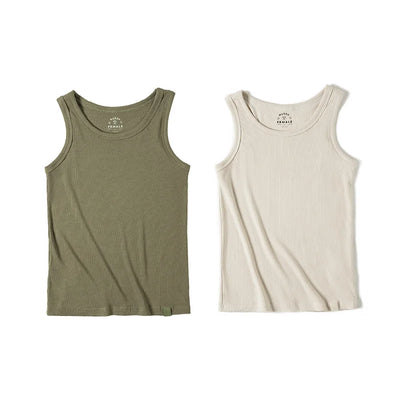Maden Summer Sleeveless Knitted Tank Tops for Women Solid Color Casual Sports Vest Slim Fit Female Outer Wear Tops - Smarsty