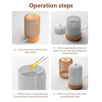 Ultrasonic Aroma Diffuser with Colorful Night Light - Smarsty