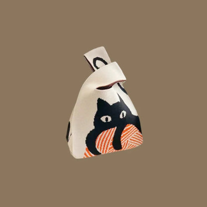Handmade Knitted Wide Stripe Tote Bag For Women Everyday - Smarsty