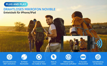 Wireless Lavalier Microphone for iPhone and Android - Smarsty