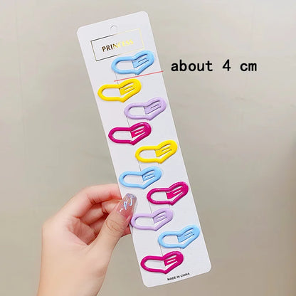 Cute Colorful Star Hair Clips Set for Girls - Smarsty