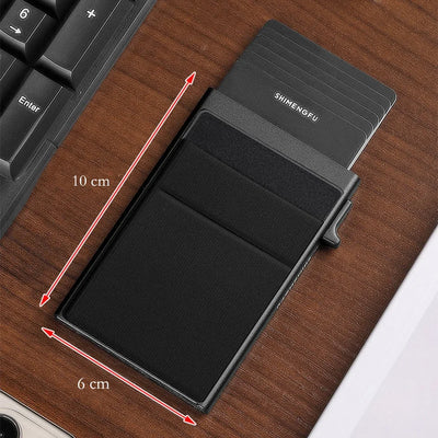 Rfid Credit Card Holder Men Thin Slim Mini Minimalist Wallets Luxury Metal Bank ID Cardholer Case Wallet for Men Carteras Choice - Smarsty