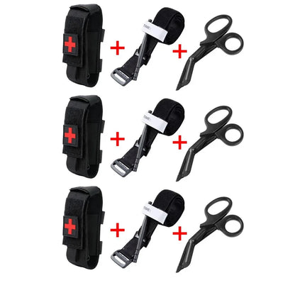 Outdoor camping Explore Military tourniquet Survival Combat tourniquet Spin Medical emergency strap Scissors organizer bag by Smarsty