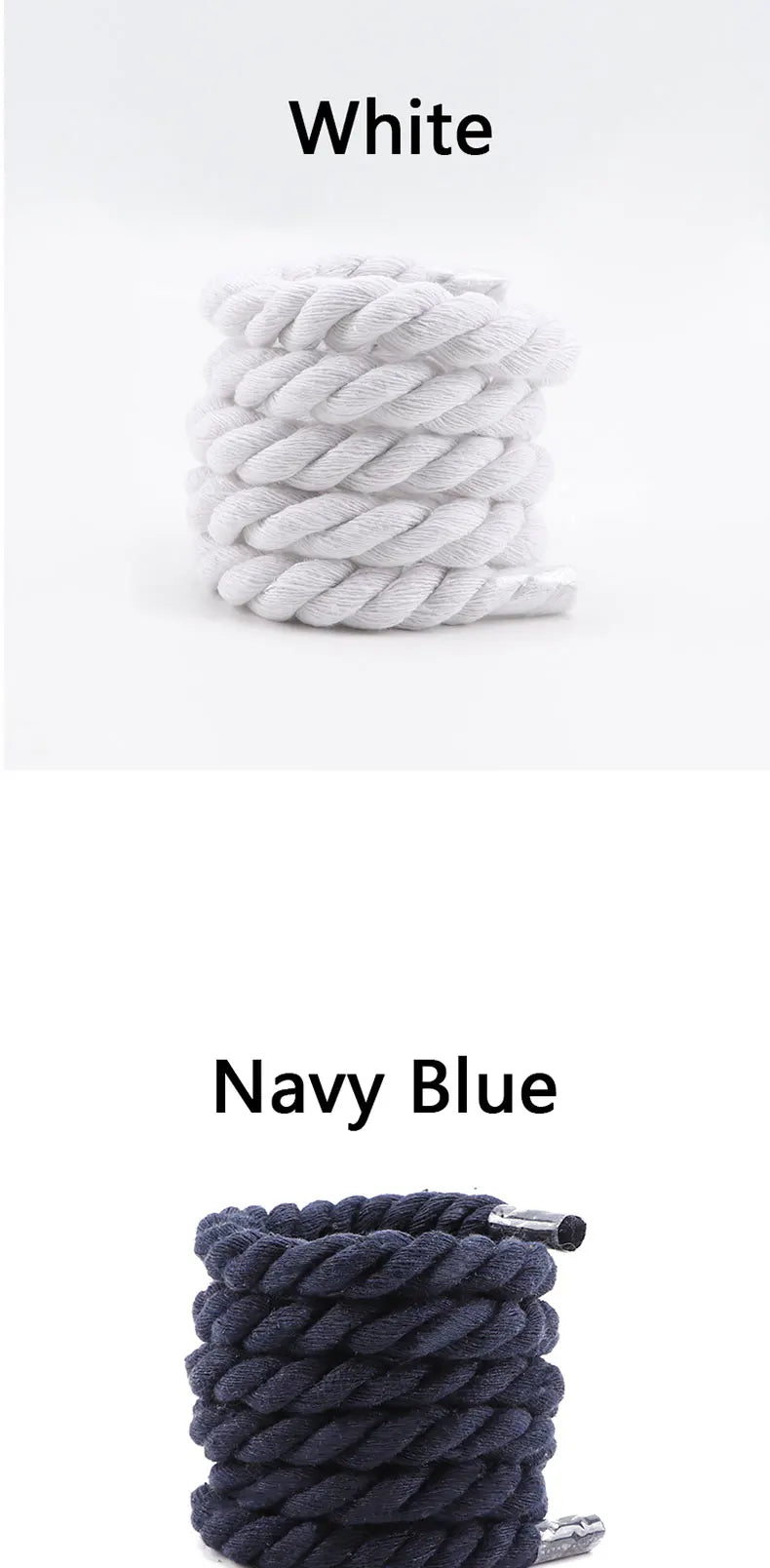 Quality Round Shoelaces Colorful 1CM Thicker Cotton Shoelace Running Sneakers Laces 1Pair 100/120/140CM Boots Shoe laces Shoes