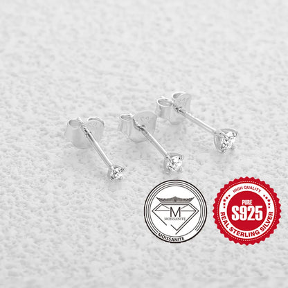 Moissanite Stud Earrings 0.5 To 1.2 Carat Sterling Silver - Smarsty