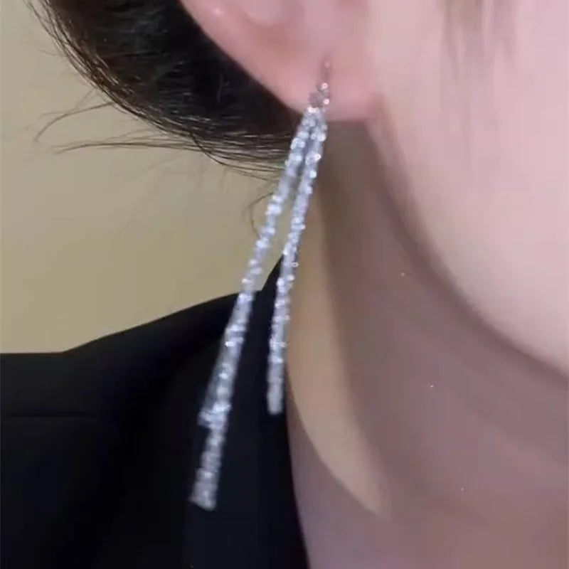 Long Tassel Chain Dangle Earrings for Trendy Women Jewelry - Smarsty