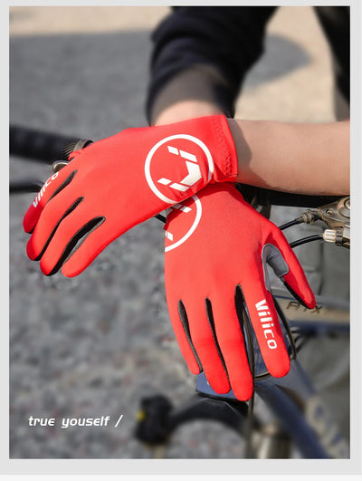 Summer Men Gloves Ice Silk Non-slip Sun Driving Glove Fishing Gloves Breathable Cycling Hiking Glove Full Finger Gloves by Smarsty