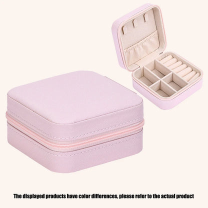 Leather Jewelry Case Travel Organizer with Compartments - Smarsty