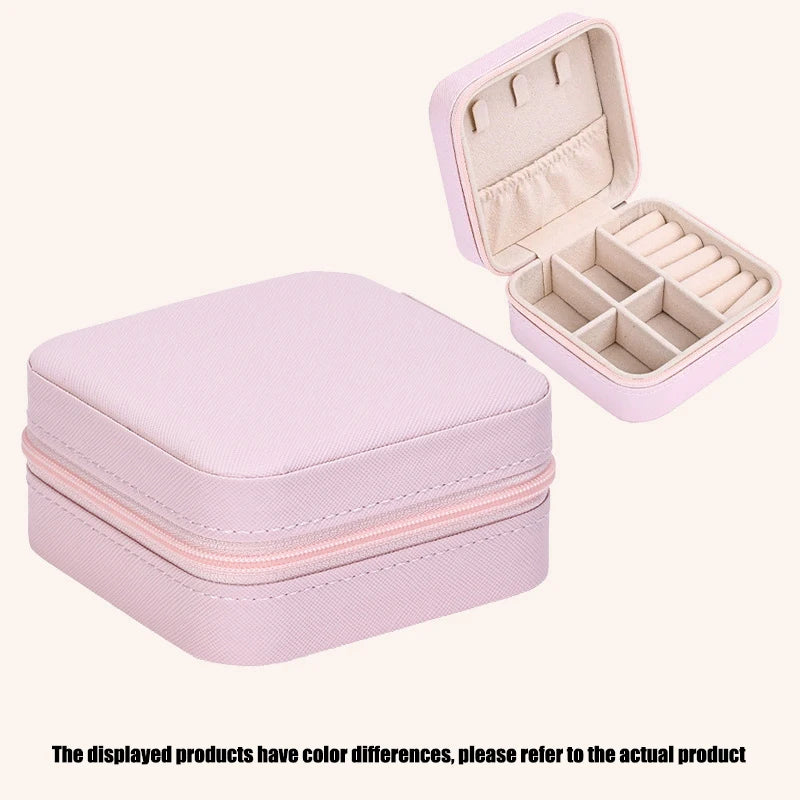 Leather Jewelry Case Travel Organizer with Compartments - Smarsty