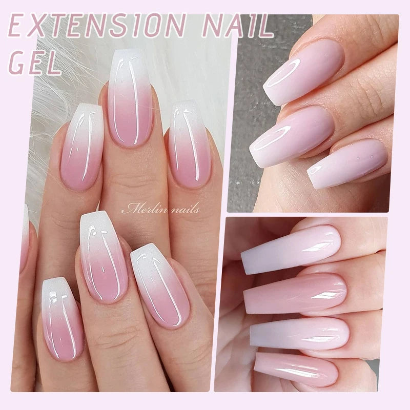 Nude Glitter Gel Nail Polish Kit for Long-Lasting Manicure - Smarsty