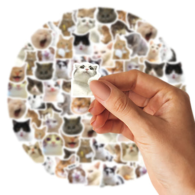 46pcs/Bag,Cat Stickers,Be for Suitcase Skateboard Luggage Laptop Phone Diy Sticke Decoration Stationery School Supplies Toys - Smarsty