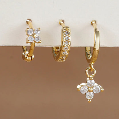 3PCS Stainless Steel Dangle Earrings Set for Women - Smarsty