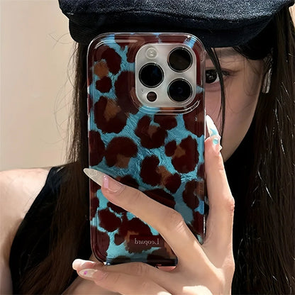 Leopard Print Shockproof Phone Case For iPhone Matte Finish - Smarsty