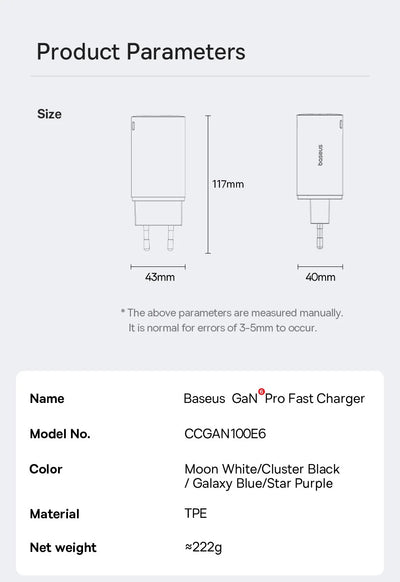 65W GaN USB C Charger With PD QC TravelReadyUltraCompact - Smarsty