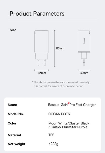 65W GaN USB C Charger With PD QC TravelReadyUltraCompact - Smarsty