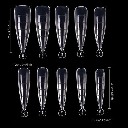 100Pcs Clear Nail Extension Forms For Quick Manicure - Smarsty