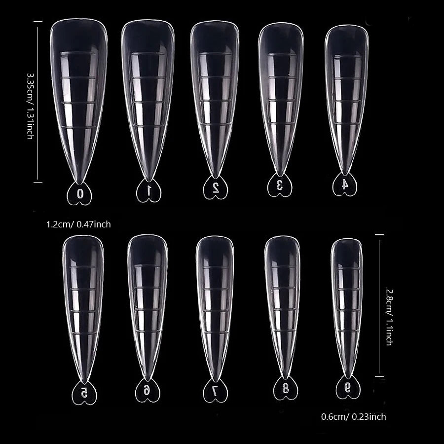 100Pcs Clear Nail Extension Forms For Quick Manicure - Smarsty