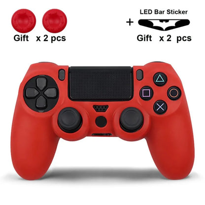 Silicone Skin Case for PS4 Controller with Grip Caps - Smarsty