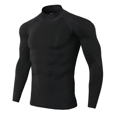 Men Sport T-shirt Quick Dry Bodybuilding Running Shirt Long Sleeve Compression Top Gym T Shirt Men Fitness Tight Rashgard - Smarsty