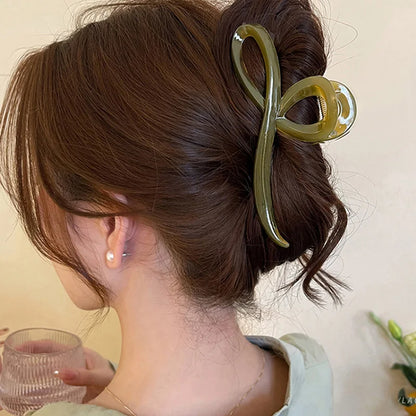 Jelly Color Bow Hair Claw Clip For Women Nonslip Hold - Smarsty