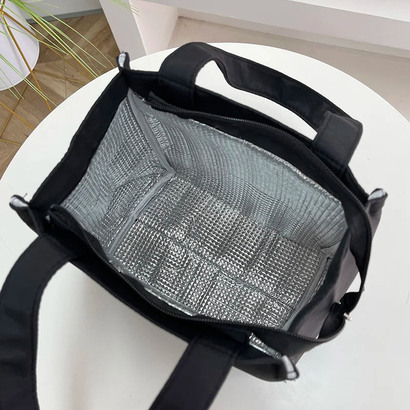Large Insulated Lunch Bag With Aluminum Foil Top Handle - Smarsty