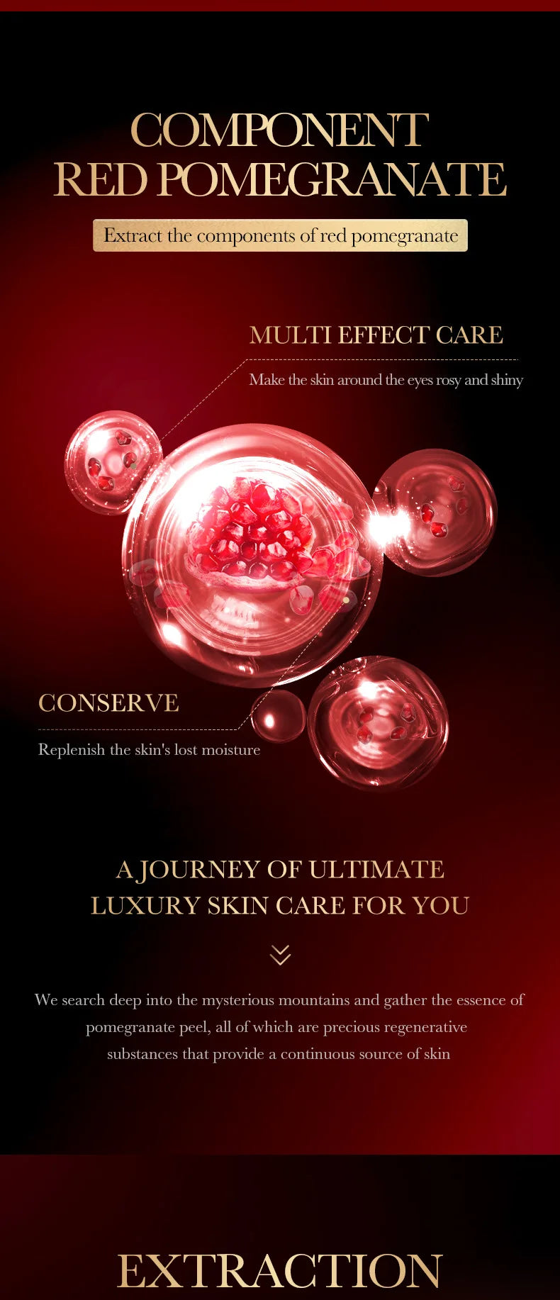 SADOER Red Pomegranate Eye Mask for Dark Circles Removal - Smarsty