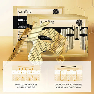 10pcs SADOER Golden Collagen Eye Masks for Dark Circles - Smarsty