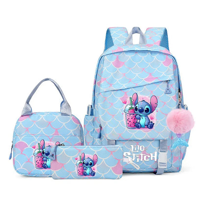 Lilo Stitch Kids Backpack Set 3 Piece Kawaii School Bags - Smarsty