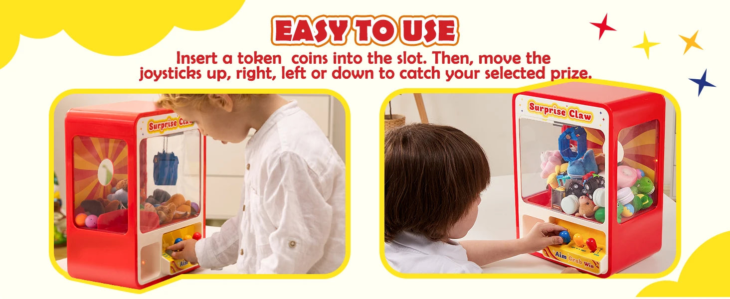 JOYFY Claw Machine Arcade Toy Kid Dispenser Toys Mini Vending Machine for Kids Perfect Christmas Birthday Big Gifts