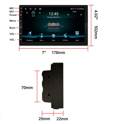 Universal Android 13 Car Stereo Seven Inch GPS Navigation - Smarsty