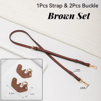 1 Set Bag Strap For Longchamp Mini Punch-free Genuine Leather Shoulder Strap Set Transformation Crossbody Strap Bag Accessories - Smarsty