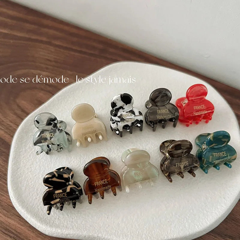 Mini Acetate Hair Claw Clips For Girls Cute Lightweight Grip - Smarsty