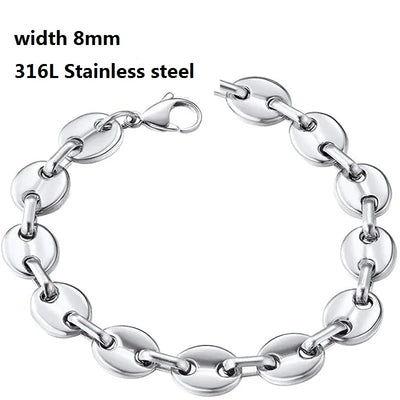316L Stainless Steel Cuban Chain Bracelet for All - Smarsty