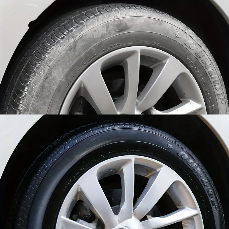 Black Shiny Tire wax - durable, long-lasting protection and repair for all kinds of tires - prevents cracks and whitens - Smarsty