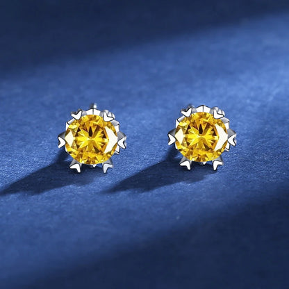D VVS1 Moissanite Stud Earrings S925 Platinum Plating - Smarsty