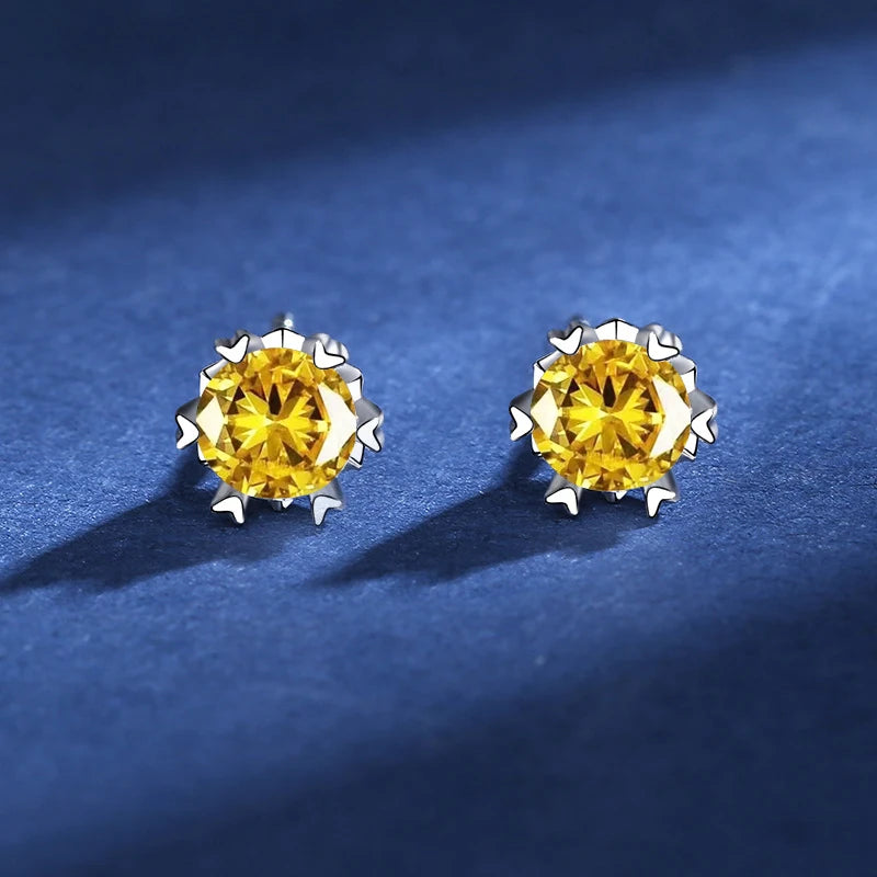 D VVS1 Moissanite Stud Earrings S925 Platinum Plating - Smarsty