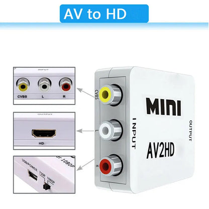 1080P HDMI-Compatible AV Adapter for Clear Video Output - Smarsty