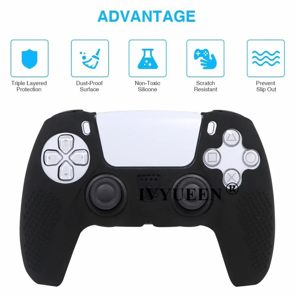 Ivyueen Anti Slip Silicone Skin for PS5 Controller - Smarsty