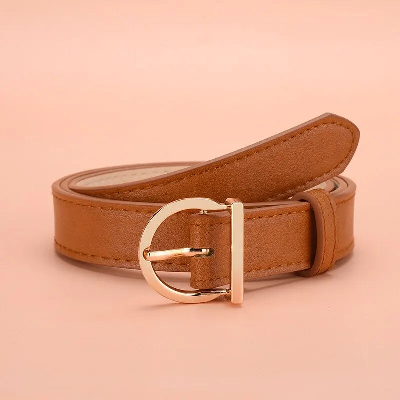 Women's PU Leather Belt Soft Pin Buckle Fashion - Smarsty