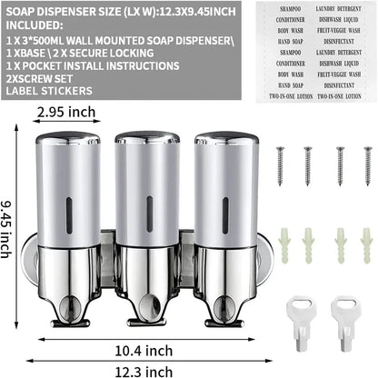 Wall Mounted Liquid Soap Dispenser for Bathroom Convenience - Smarsty