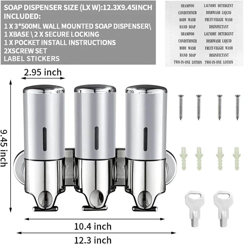 Wall Mounted Liquid Soap Dispenser for Bathroom Convenience - Smarsty