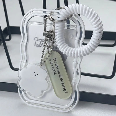 Korea Style Plastic 3inch Card Holder Idol Photo Protective Case Photocard Holder Kawaii Unisex Campus Card Cover - Smarsty